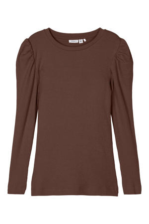 longsleeve Kabexi met biologisch katoen bruin