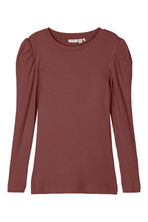 longsleeve Kabexi met biologisch katoen donkerrood