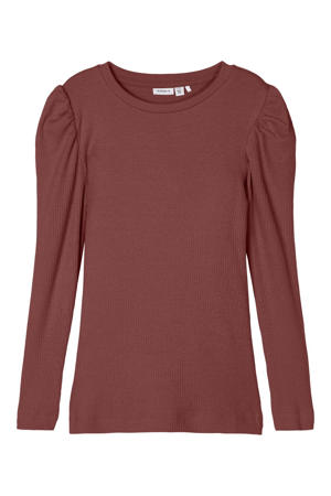 longsleeve Kabexi met biologisch katoen donkerrood