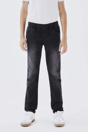 slim fit jeans NKMROBIN zwart
