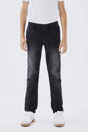 slim fit jeans NKMROBIN zwart