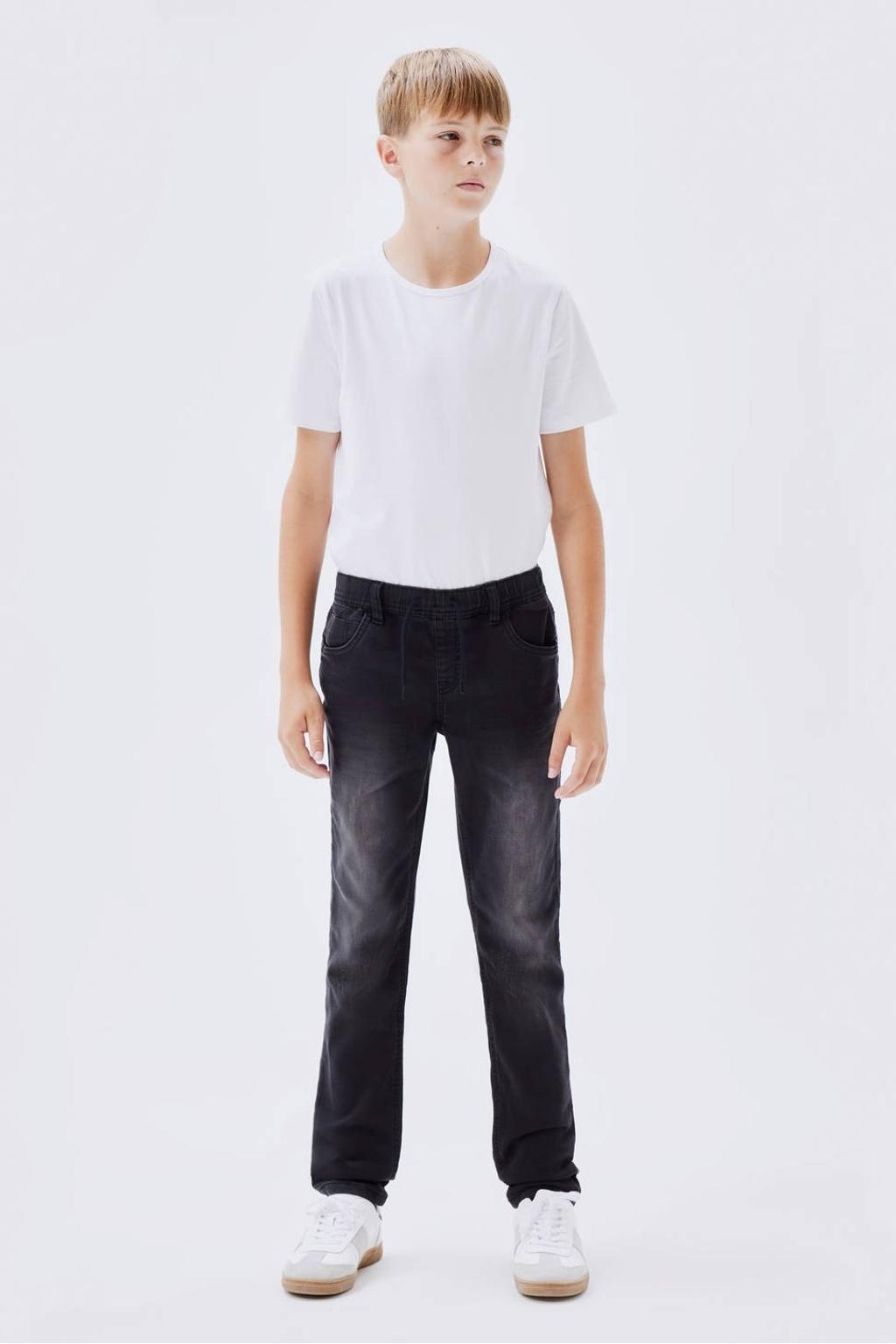 NAME IT KIDS slim fit jeans NKMROBIN zwart