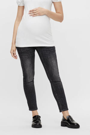 low waist slim fit zwangerschapsjeans MLCALIFORNIEN grijs stonewashed