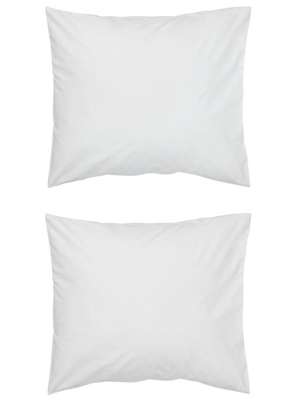 HEMA katoensatijnen kussensloop (set van 2), Wit