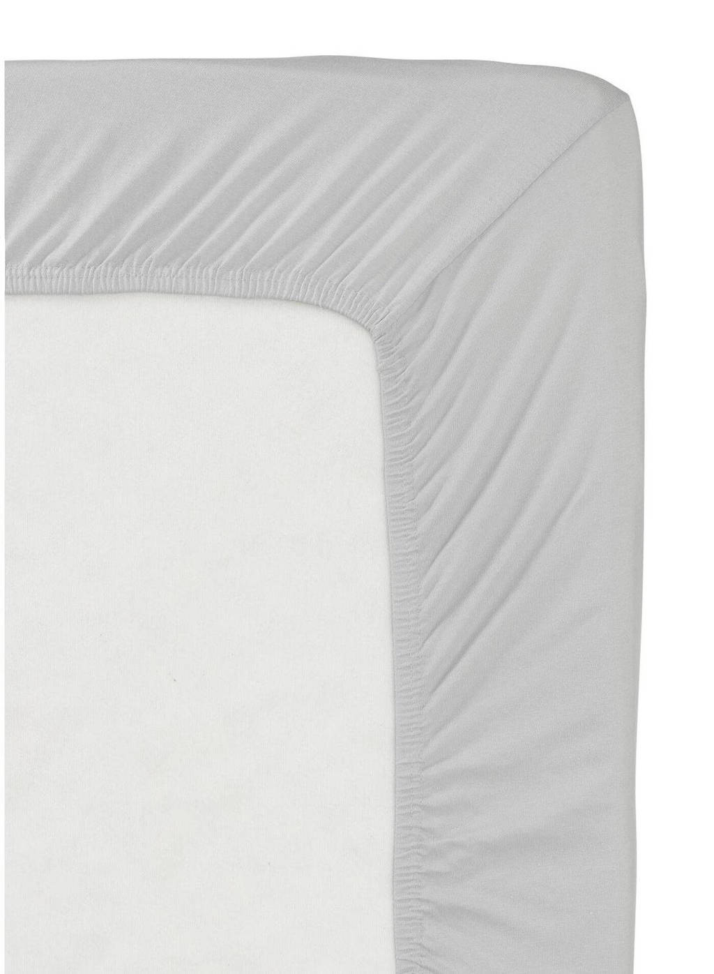 HEMA jersey hoeslaken lichtgrijs, Lichtgrijs