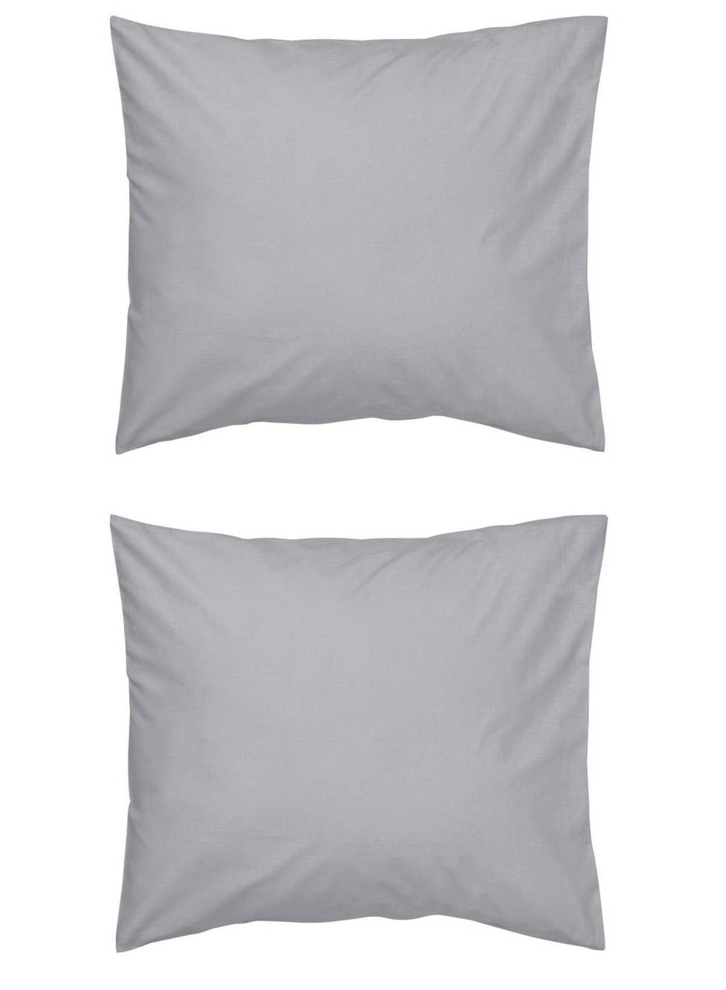 HEMA katoenen kussensloop (set van 2), Lichtgrijs