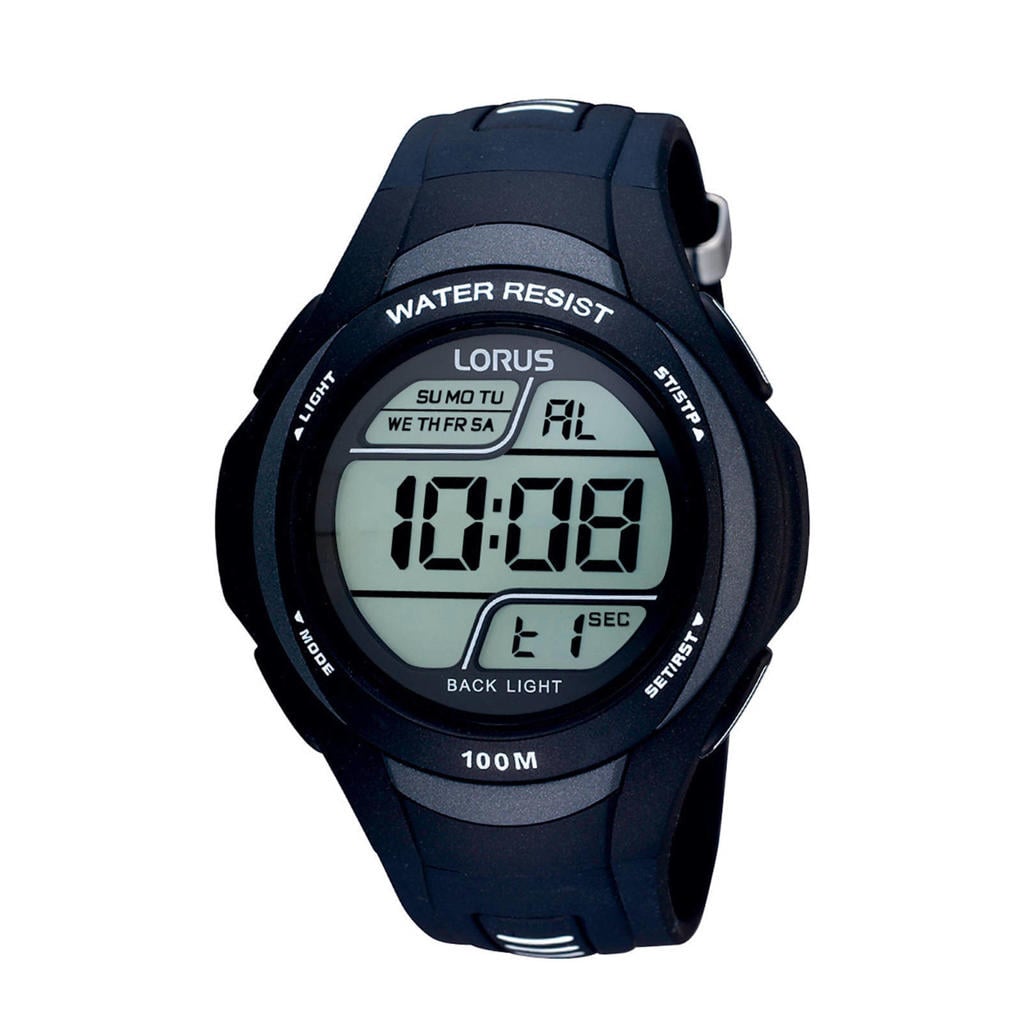 Lorus digitaal horloge R2305EX9 zwart