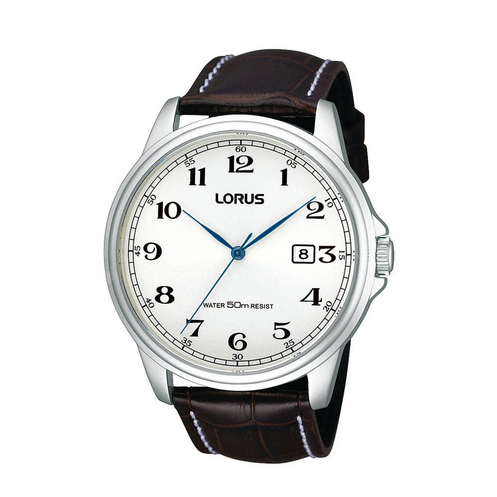 Lorus horloge RS985AX9, Bruin/zilverkleurig