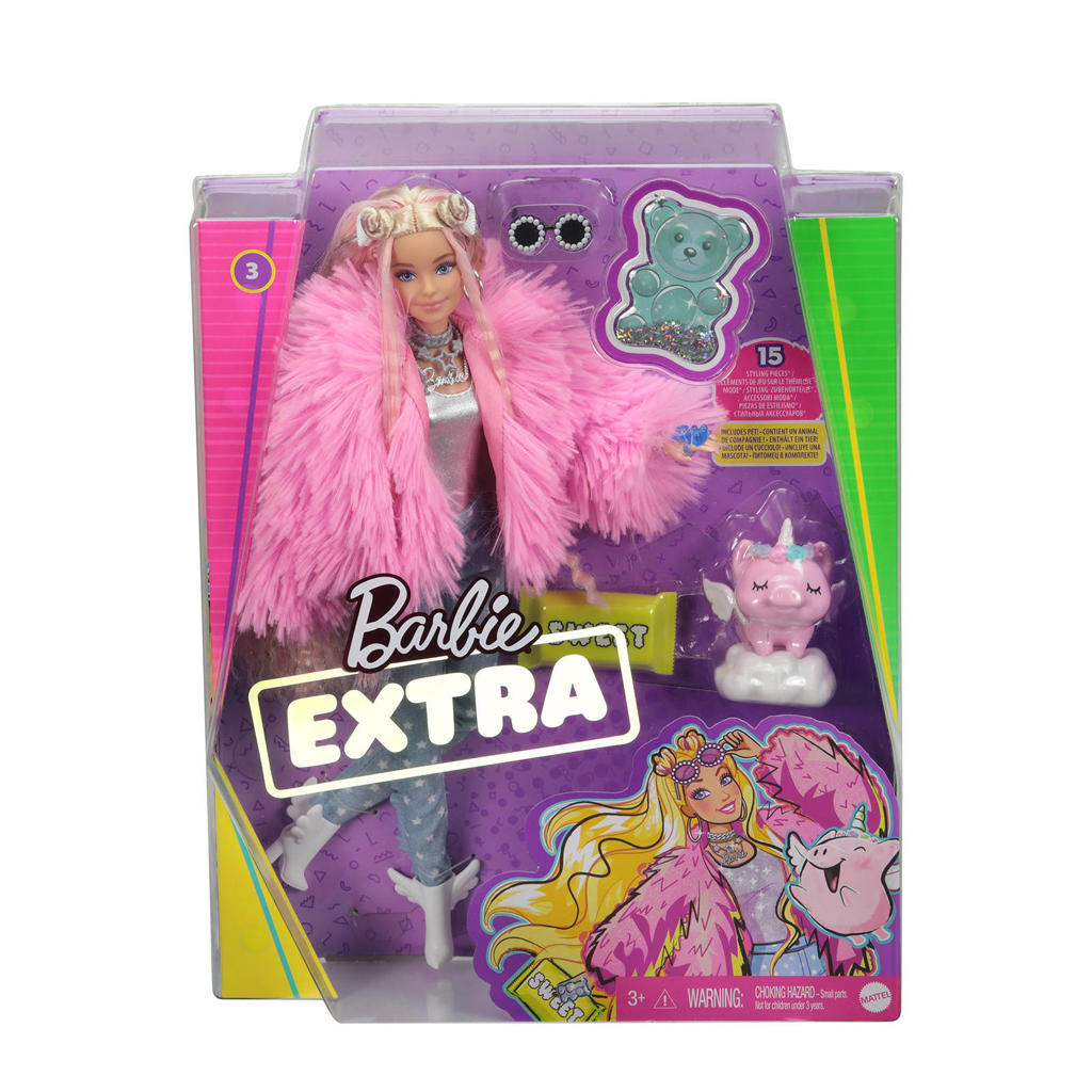 Barbie Extra Doll Fluffy Pink Jacket