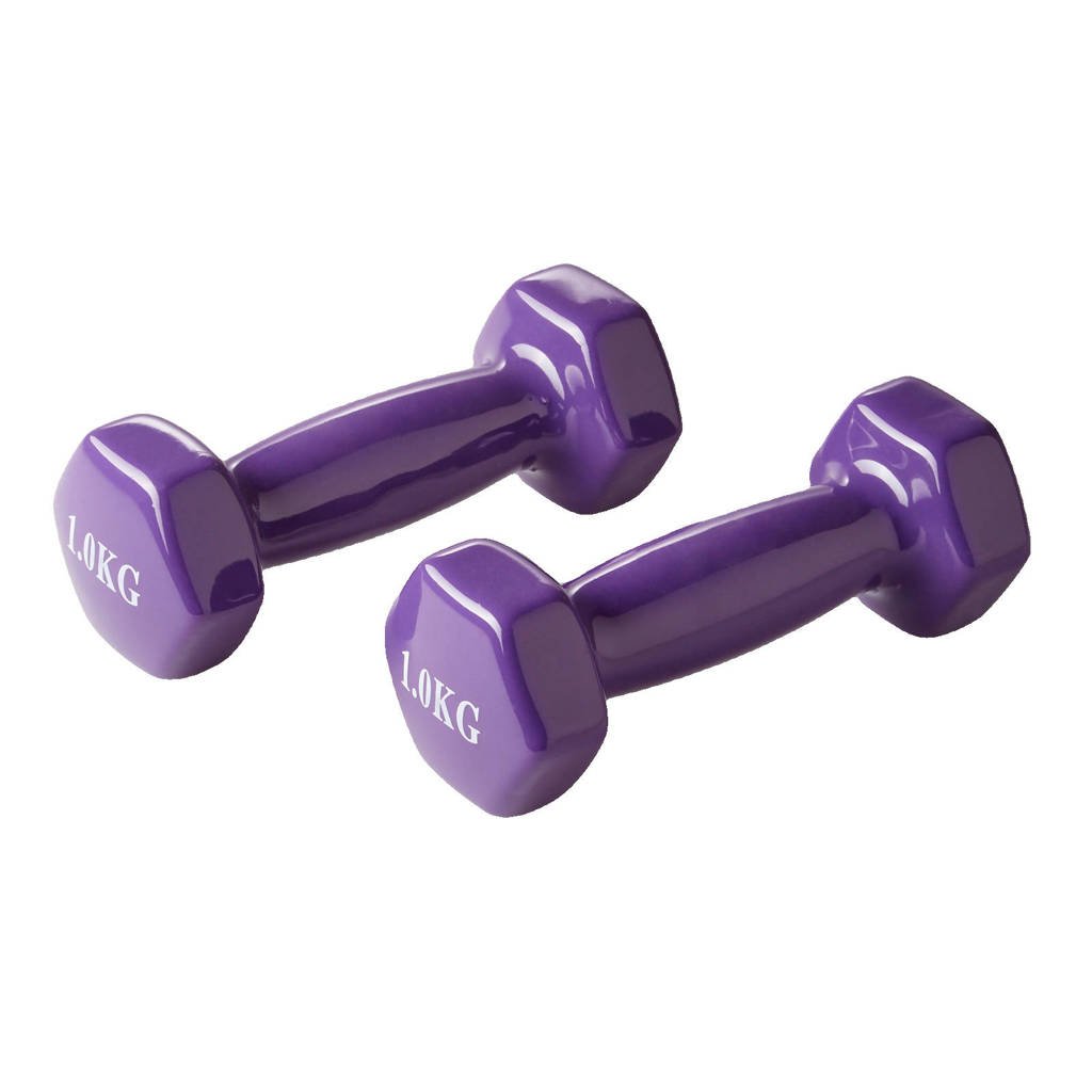 Active Panther dumbbell set 2x 1kg paars