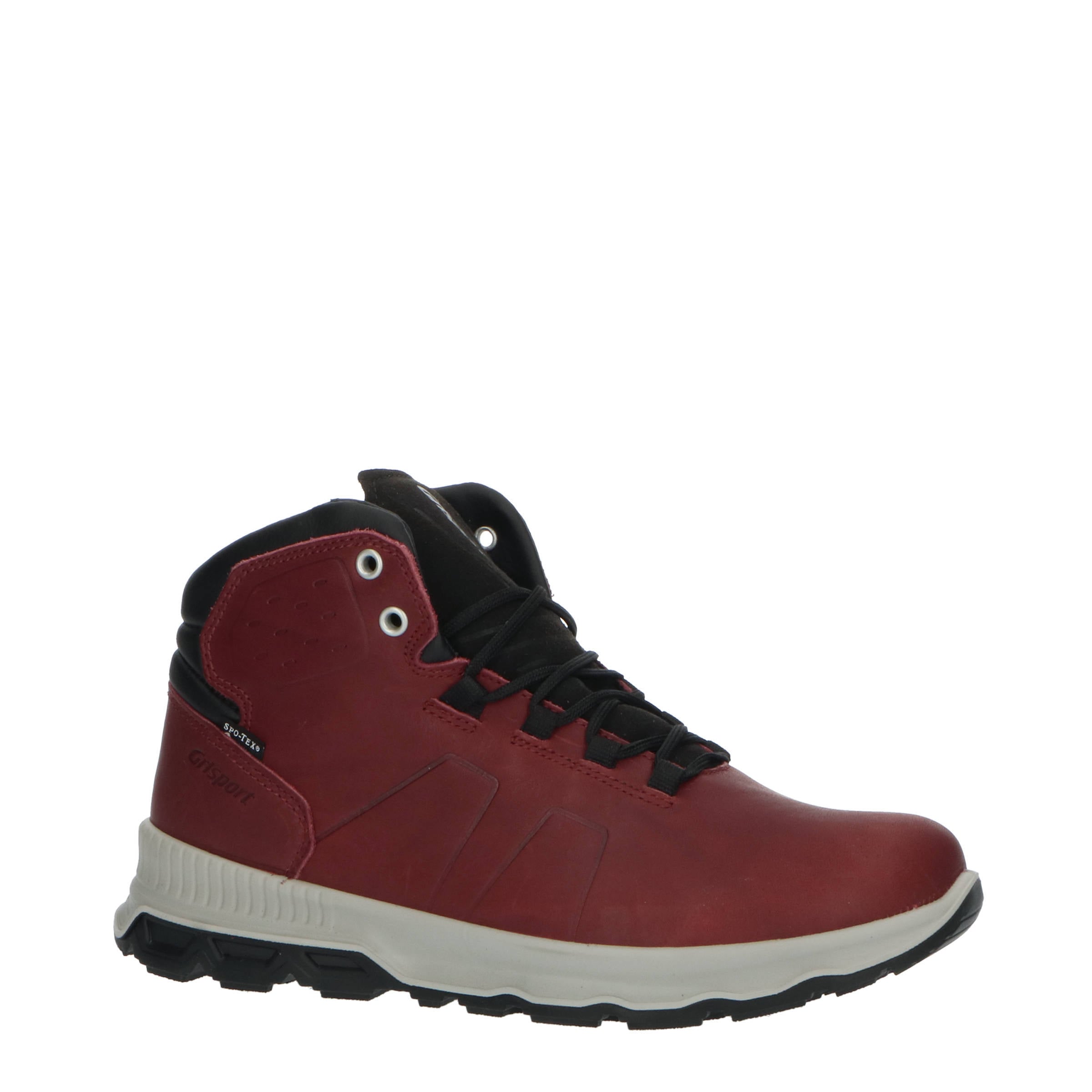 Grisport Berlin Mid leren wandelschoenen bordeaux | wehkamp