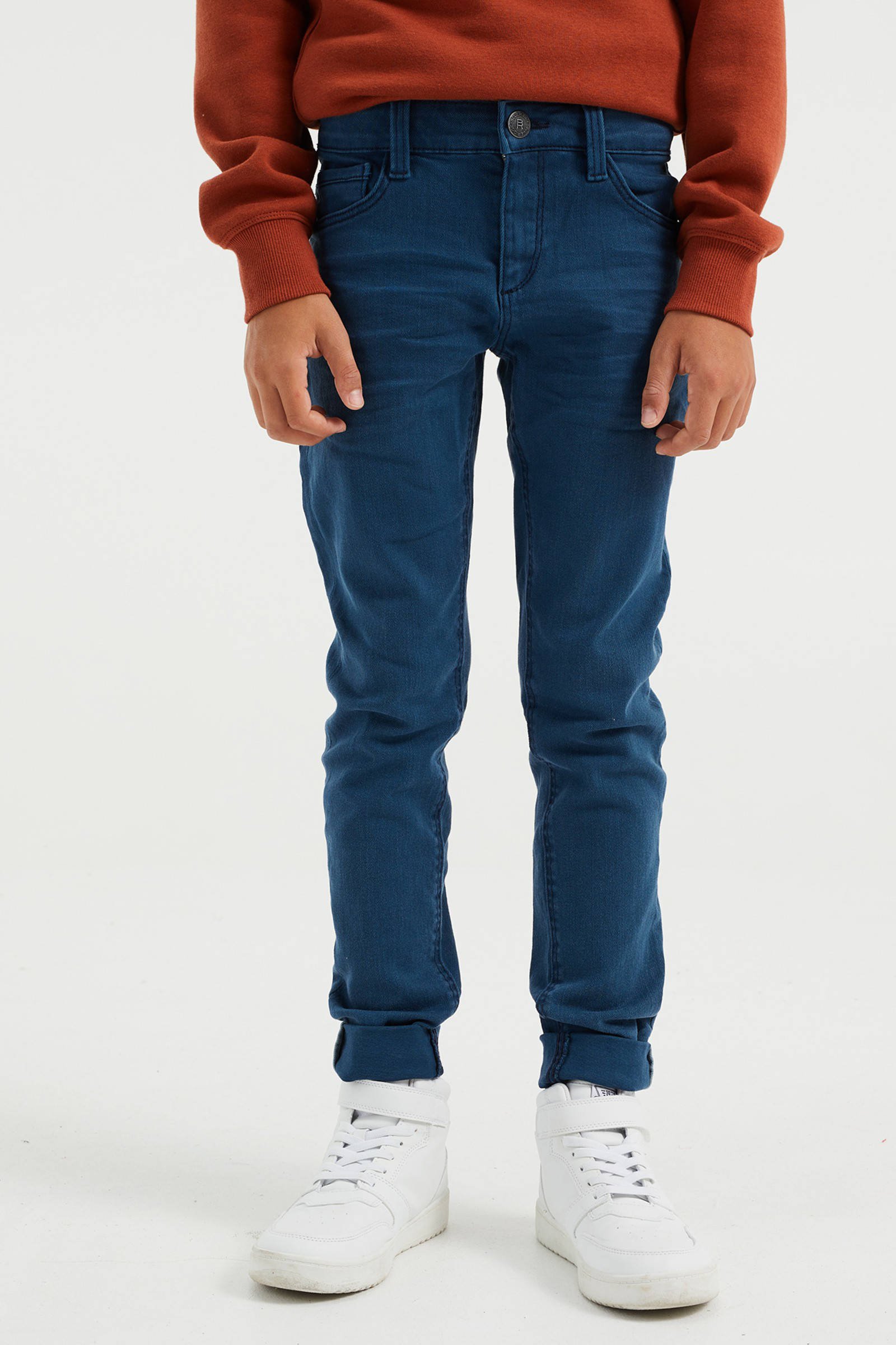 WE Fashion Blue Ridge slim fit broek blauw | wehkamp