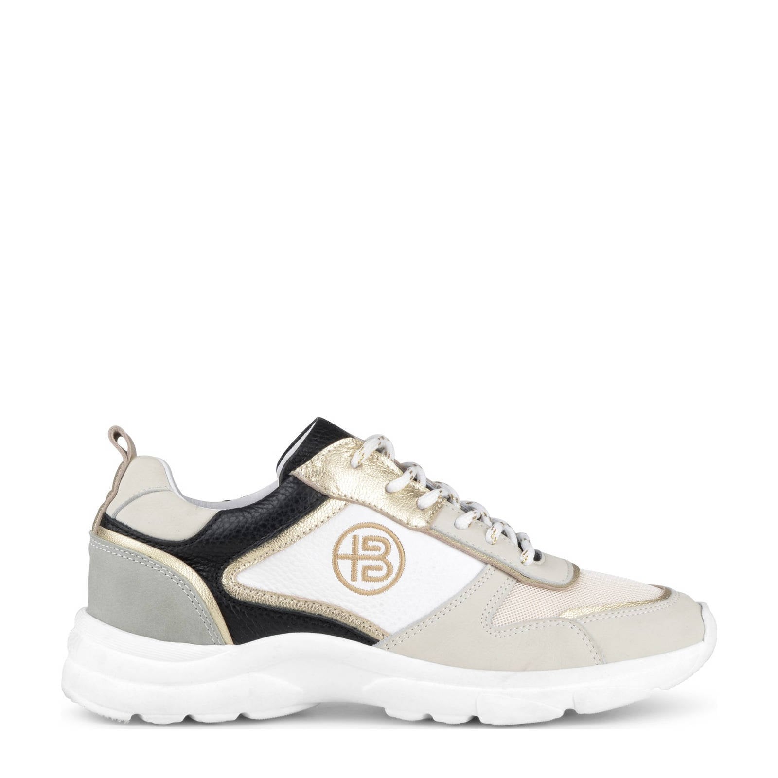 Haboob Agate chunky nubuck sneakers beige/zwart | wehkamp