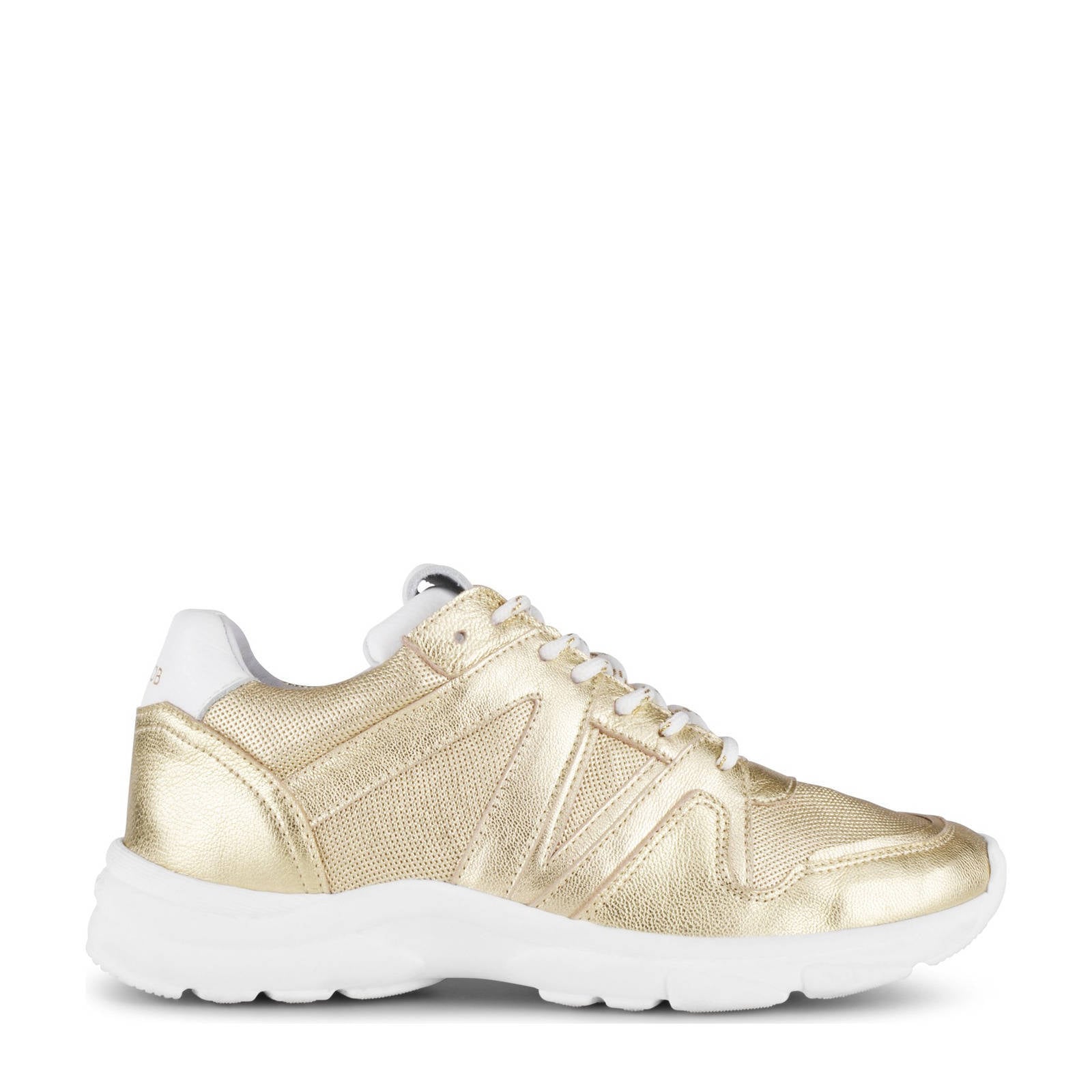 Haboob Tiger Eye chunky leren sneakers goud | wehkamp