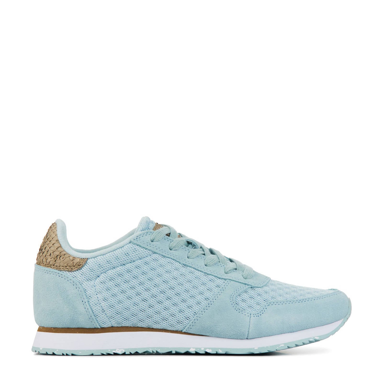 Woden Ydun Sue Mesh II suède sneakers blauw | wehkamp