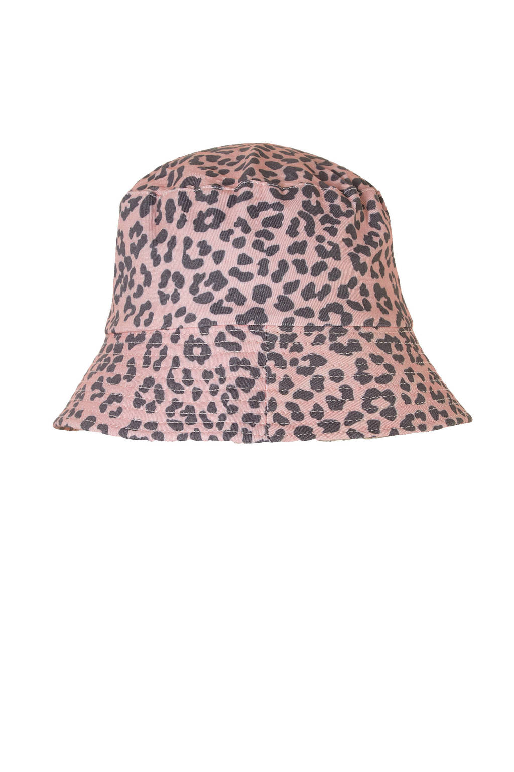 Sarlini bucket hat met panterprint roze, Roze