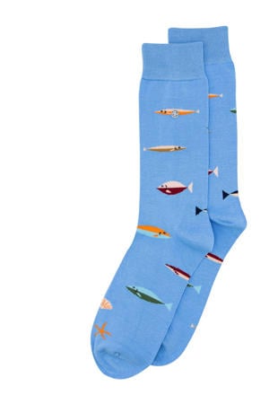 sokken Fish lichtblauw