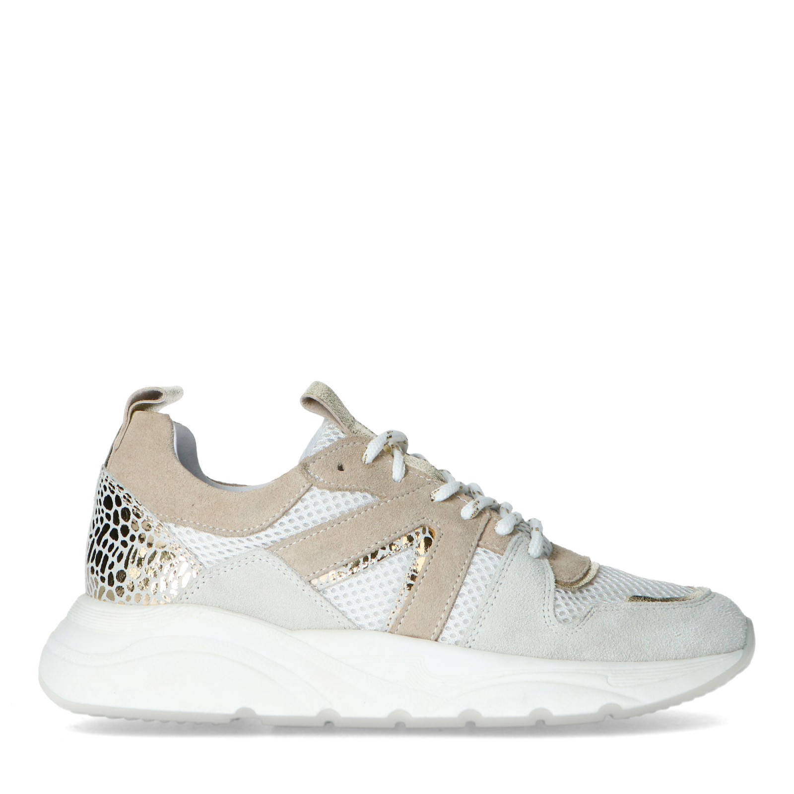 Sneakers dames best sale wit beige