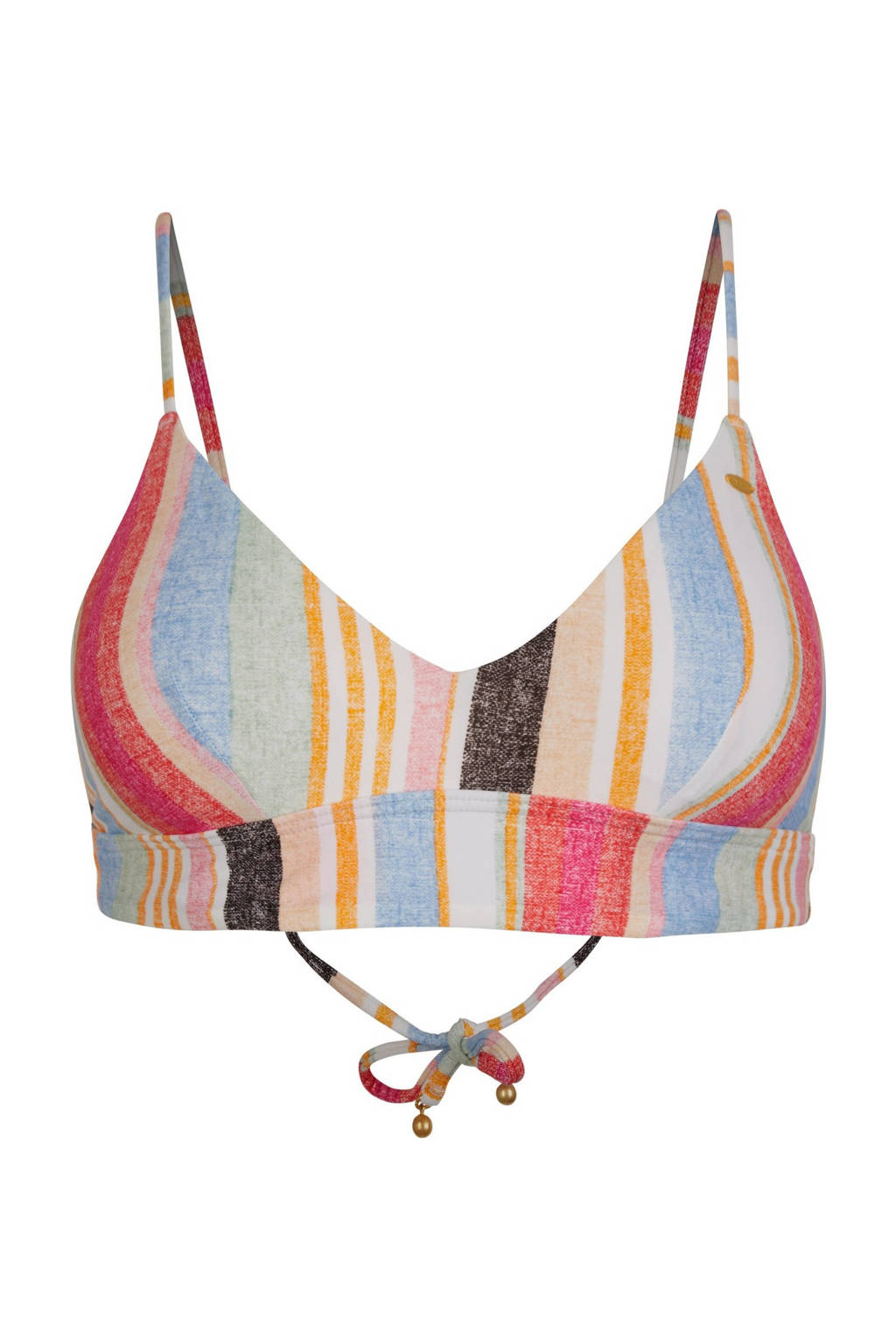 O'Neill Blue gestreepte bikinitop Wave rood/geel/blauw, Rood/geel/blauw