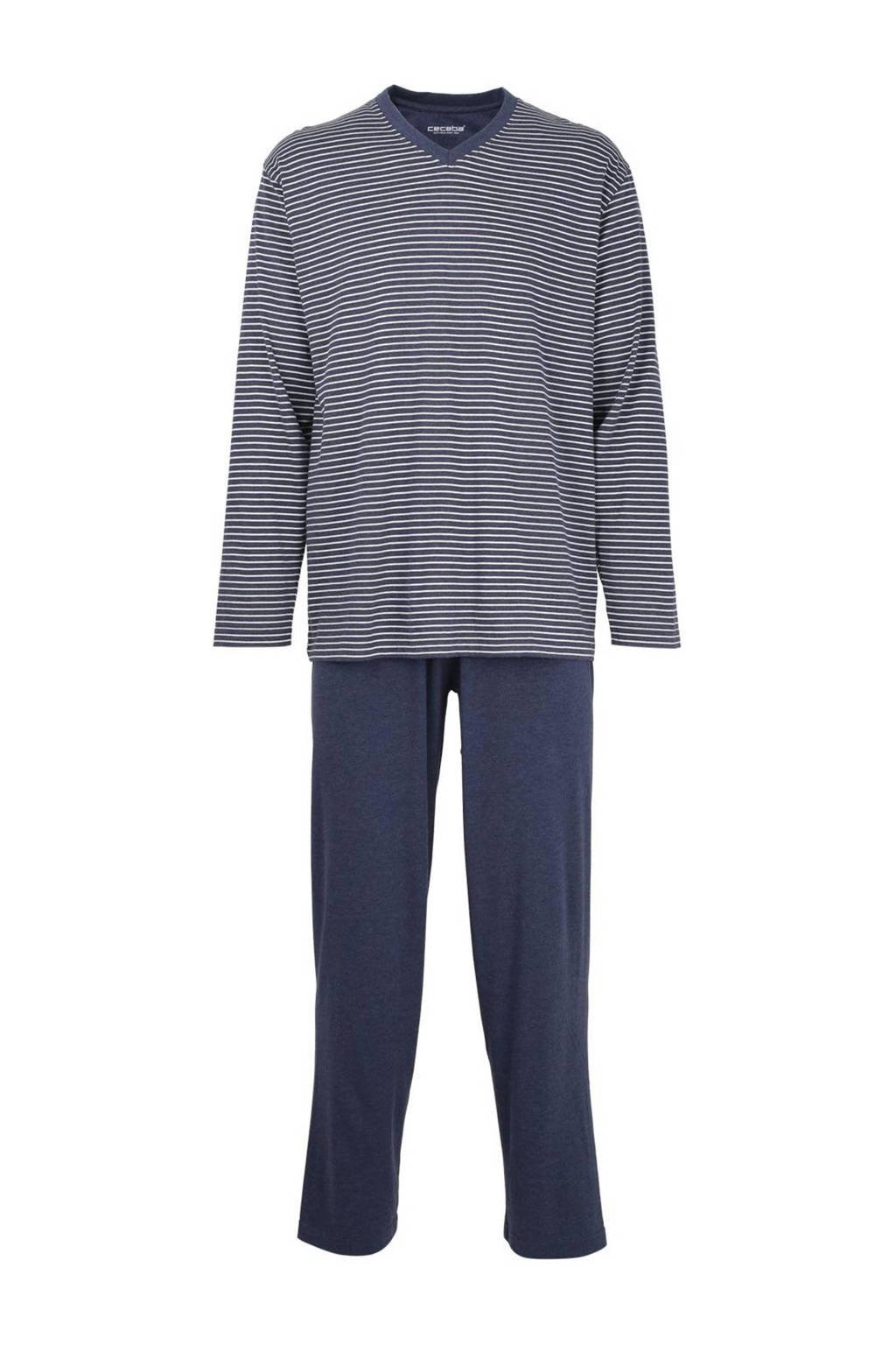 Ceceba pyjama met strepen blauw, Blauw