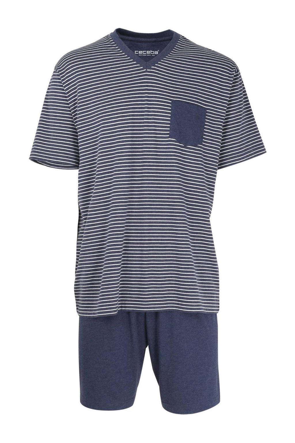 Ceceba shortama met strepen blauw, Blauw