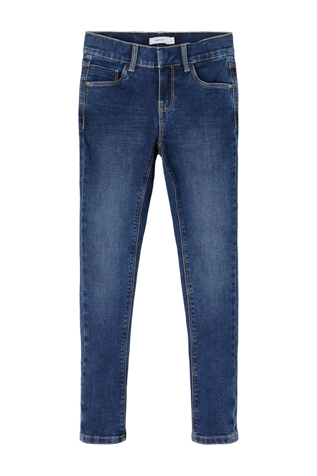 NAME IT KIDS skinny jeans NKFPOLLY met biologisch katoen dark denim