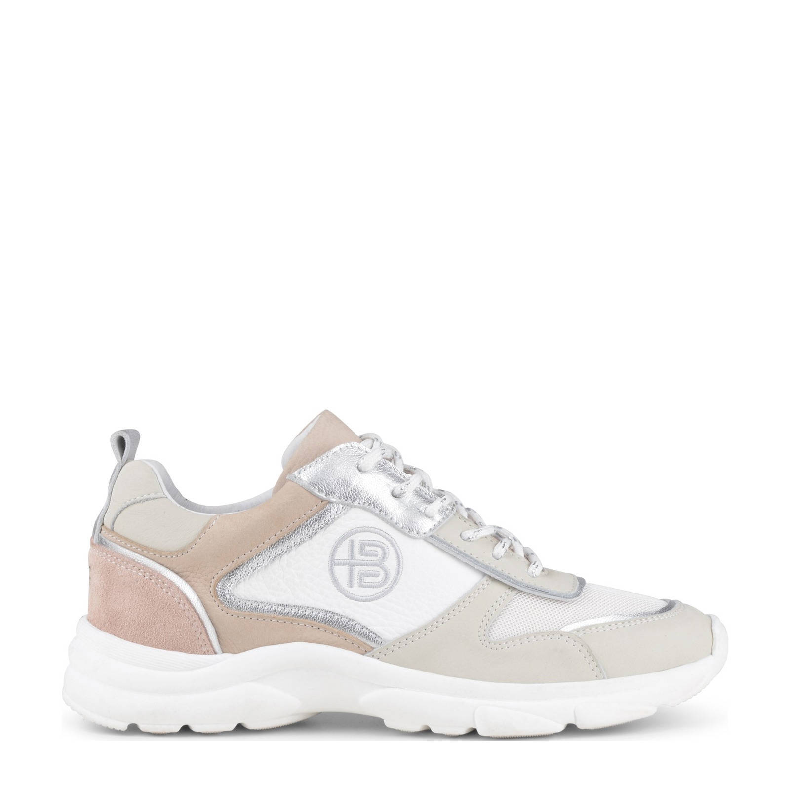 Haboob Agate chunky nubuck sneakers beige/roze | wehkamp