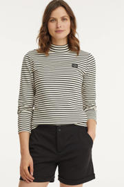 thumbnail: Zwarte dames FREEQUENT short van polyester met regular waist en rits- en knoopsluiting