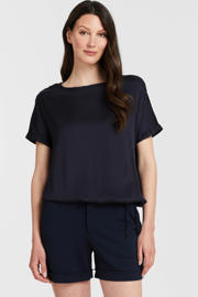 thumbnail: Zwarte dames FREEQUENT short van polyester met skinny fit, regular waist, rits- en knoopsluiting en effen