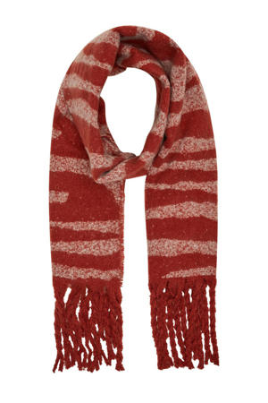 sjaal VMKITTY met zebraprint rood