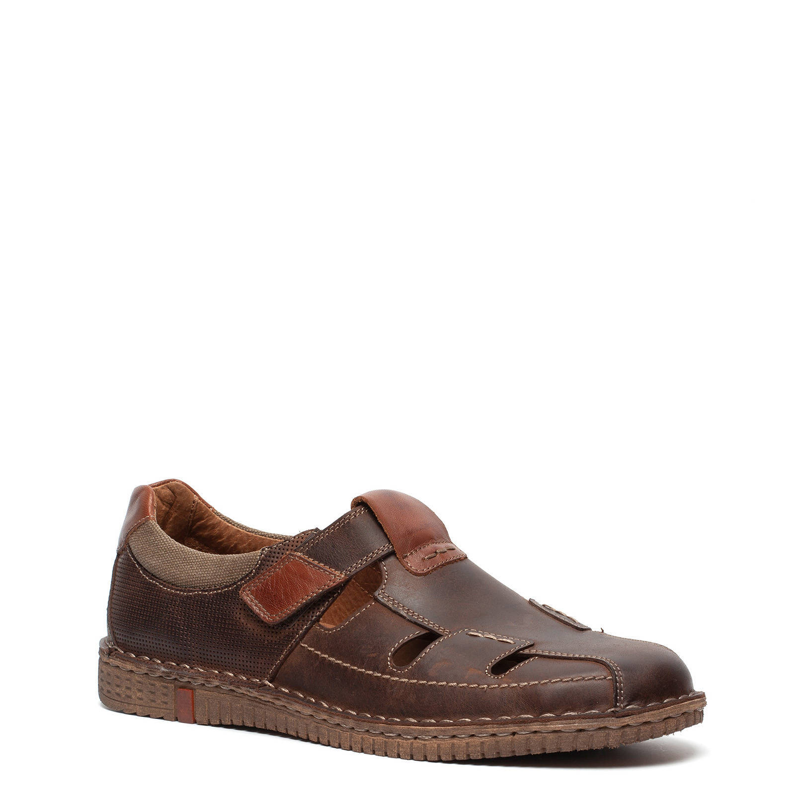 Hush Puppies leren sandalen bruin wehkamp