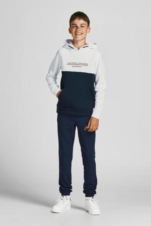 hoodie JJEURBAN met logo wit/donkerblauw
