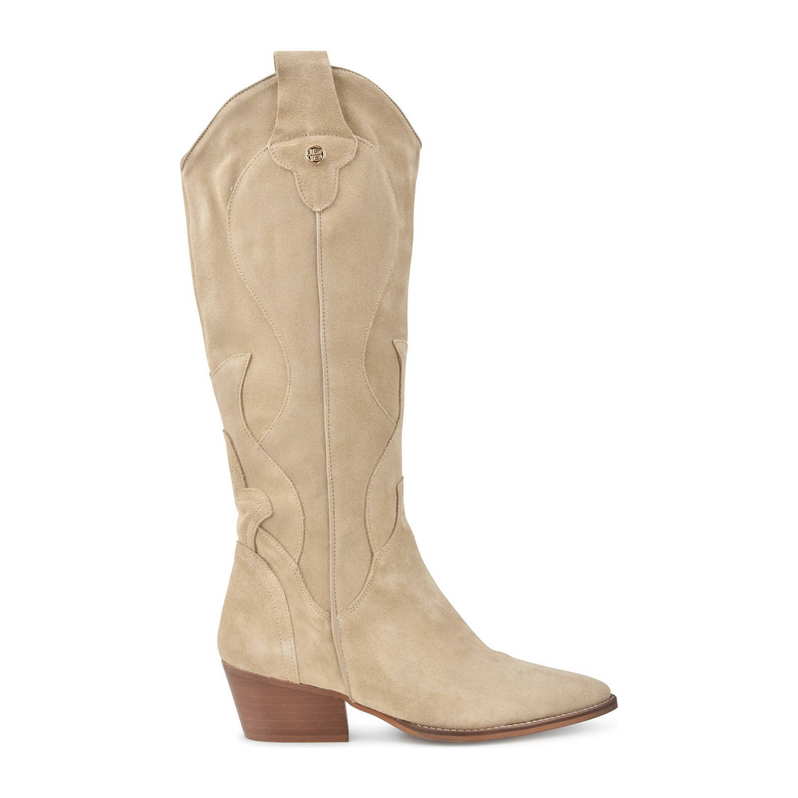 Haboob Clear Quartz suède cowboylaarzen beige | wehkamp