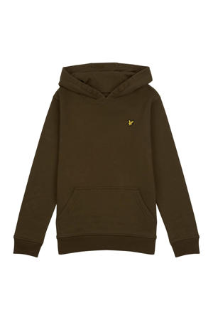 hoodie met logo olijfgroen