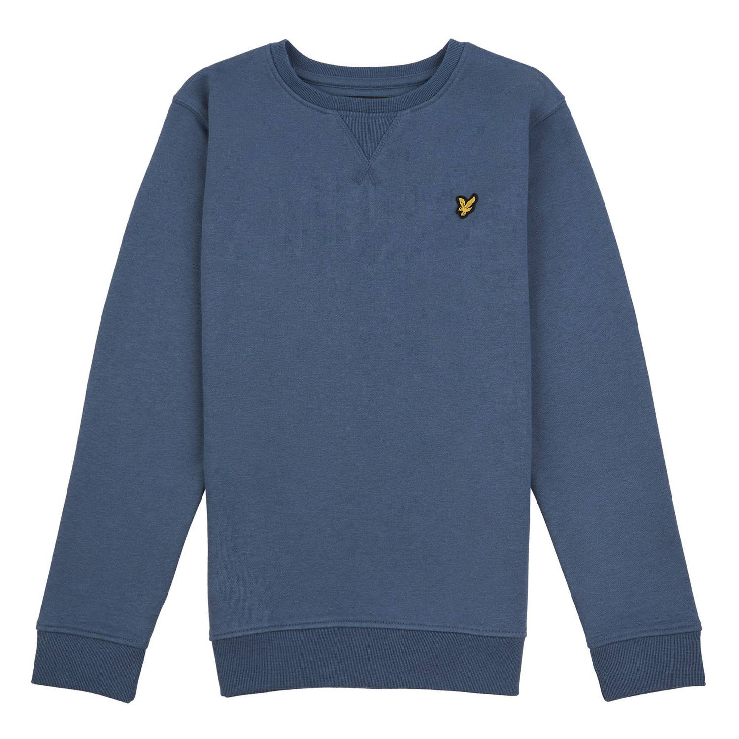 Lyle & Scott sweater met logo blauw Logo 140 146