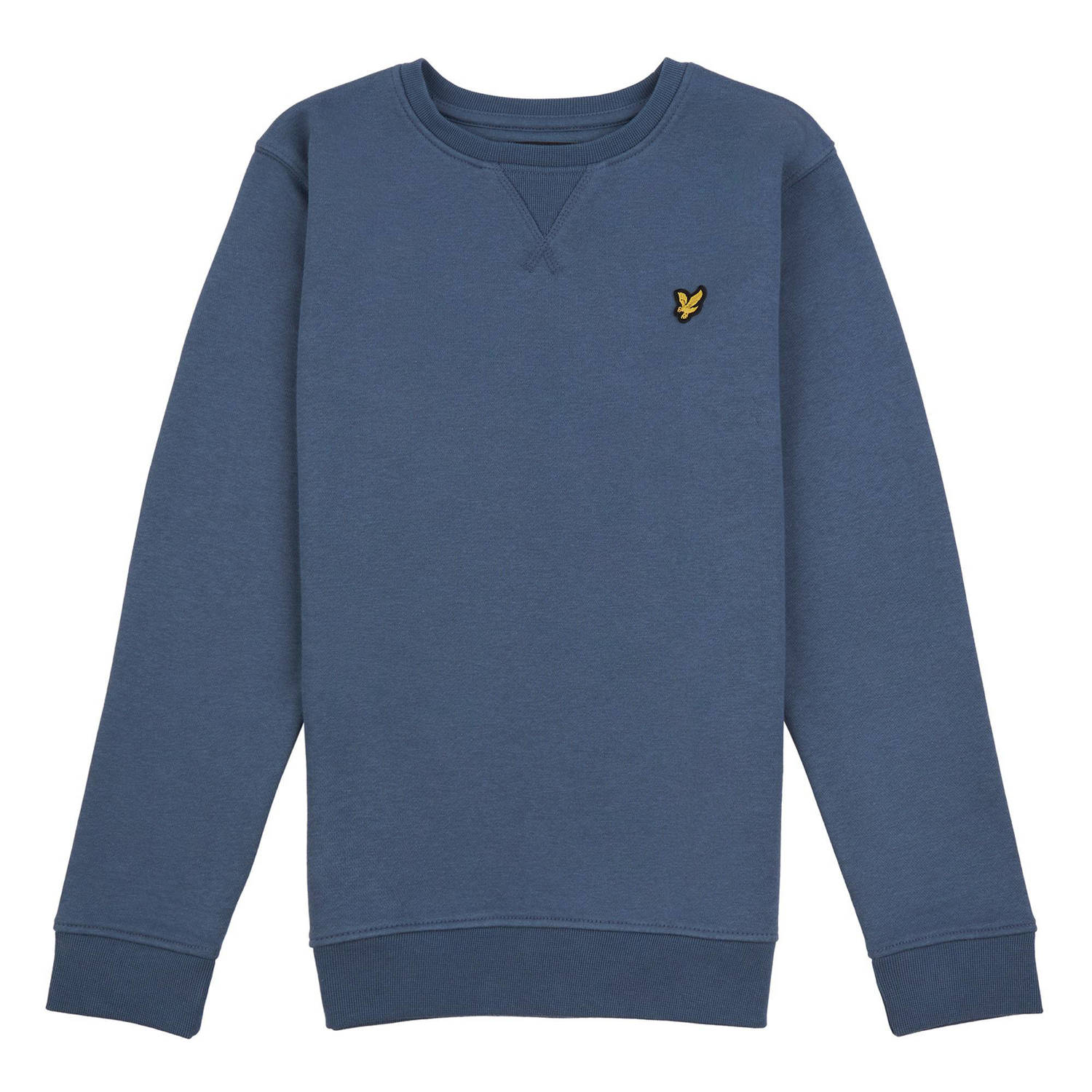 Lyle & Scott sweater met logo blauw Logo 140 146