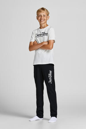 T-shirt + loungebroek JACLOUNGE zwart/wit/grijs melange