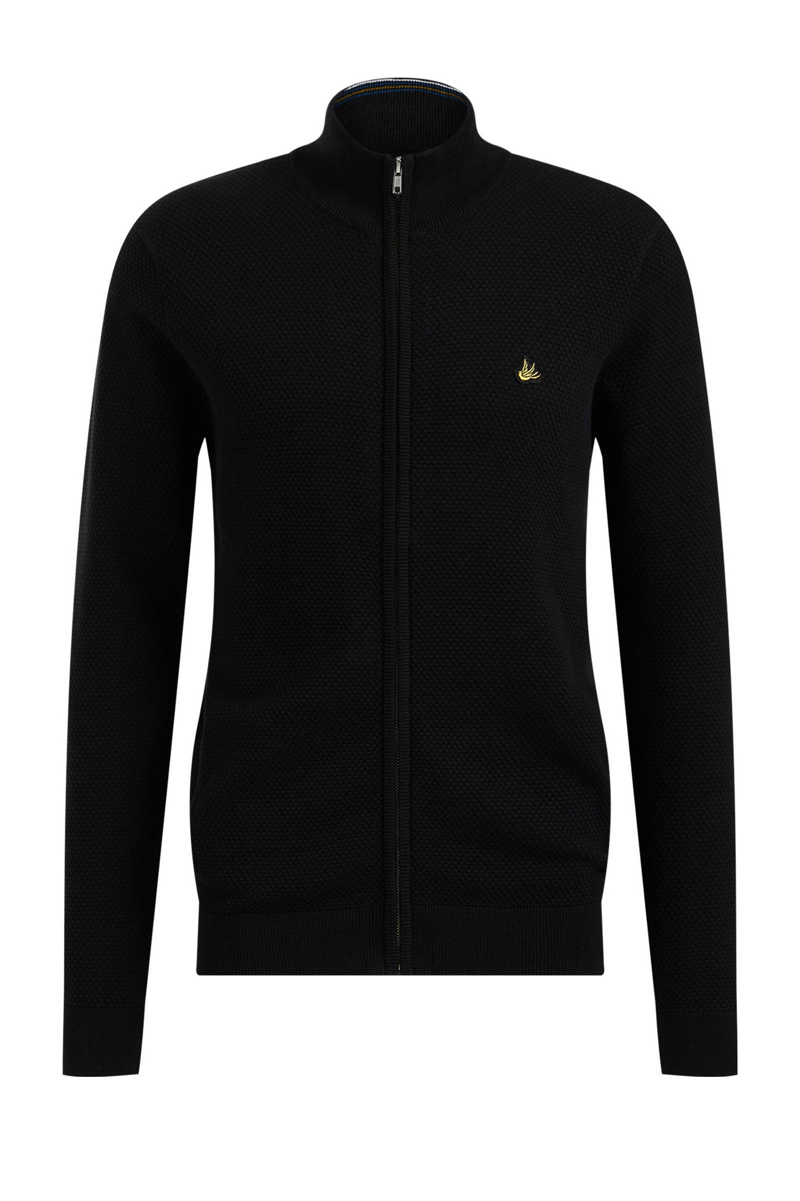 WE Fashion vest met textuur black uni