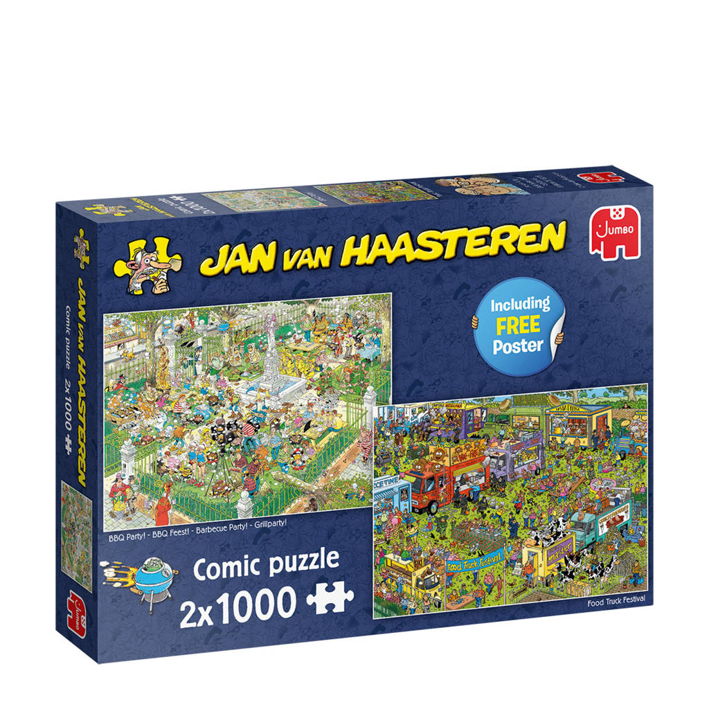 beginsel getrouwd Verhuizer Jan van Haasteren Food Festival 2-in-1 legpuzzel 1000 stukjes | wehkamp