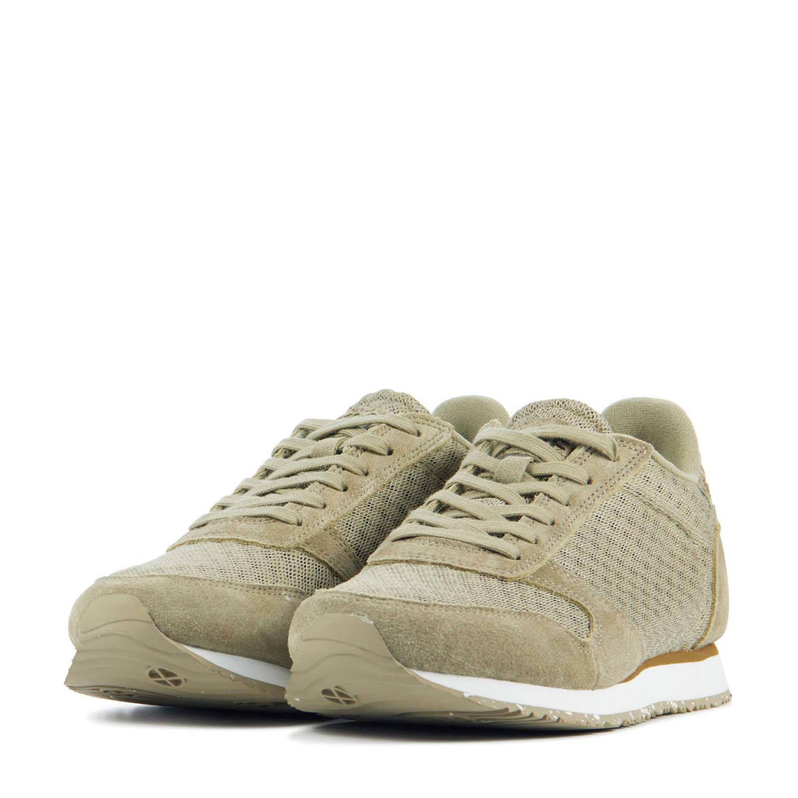Woden Ydun Sue Mesh II suède sneakers beige | wehkamp
