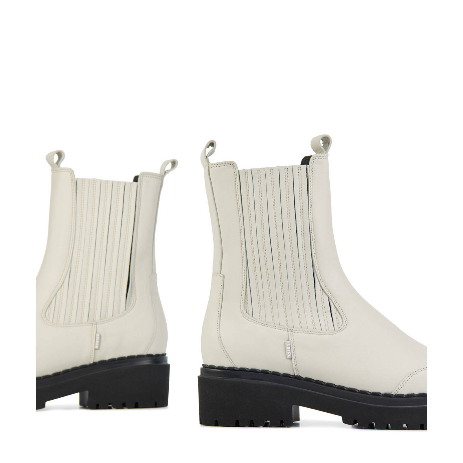 Nubikk Fae Lina hoge leren chelsea boots off white | wehkamp