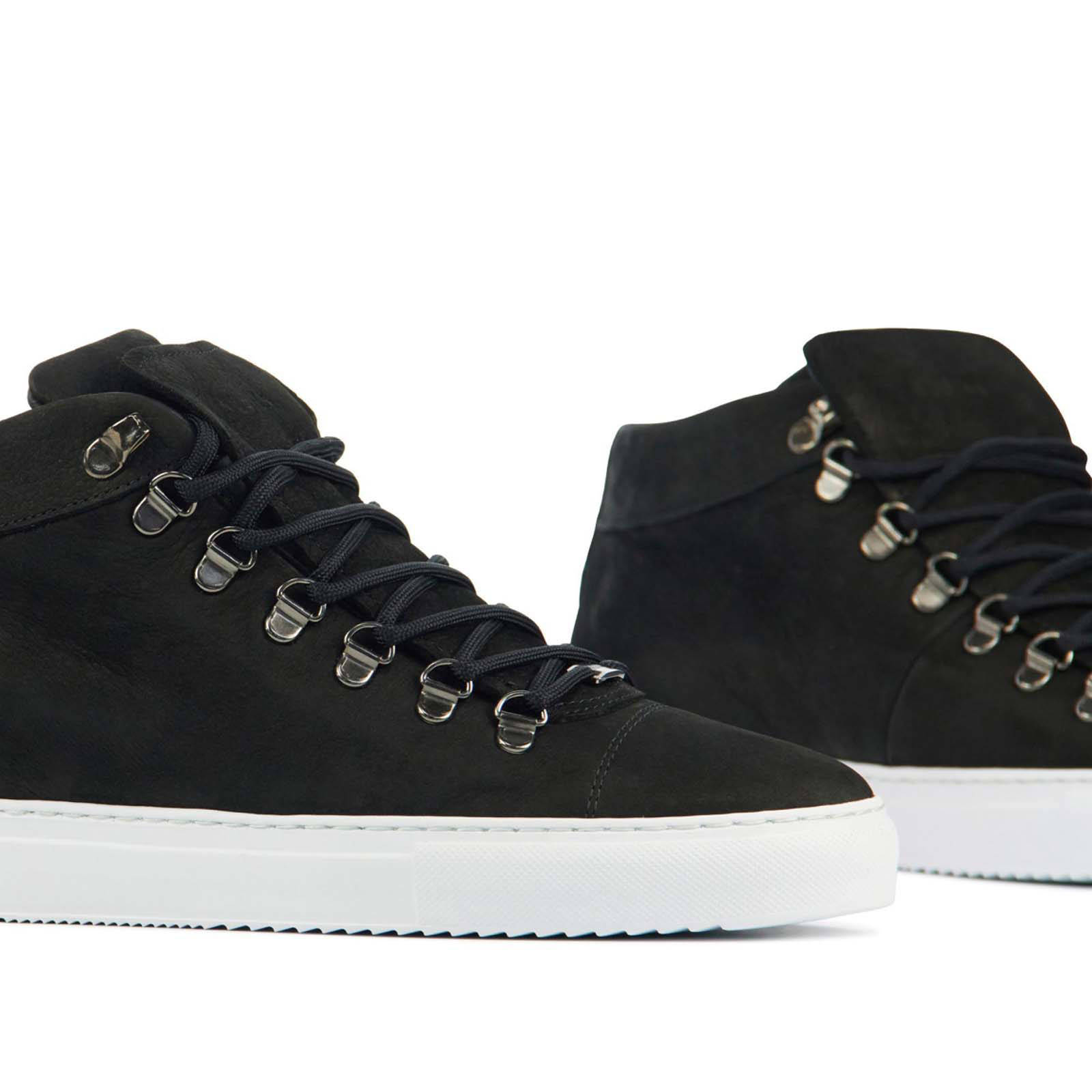 Nubikk Jase Mid nubuck sneakers zwart | wehkamp