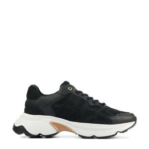 Julie Lin  leren chunky sneakers zwart