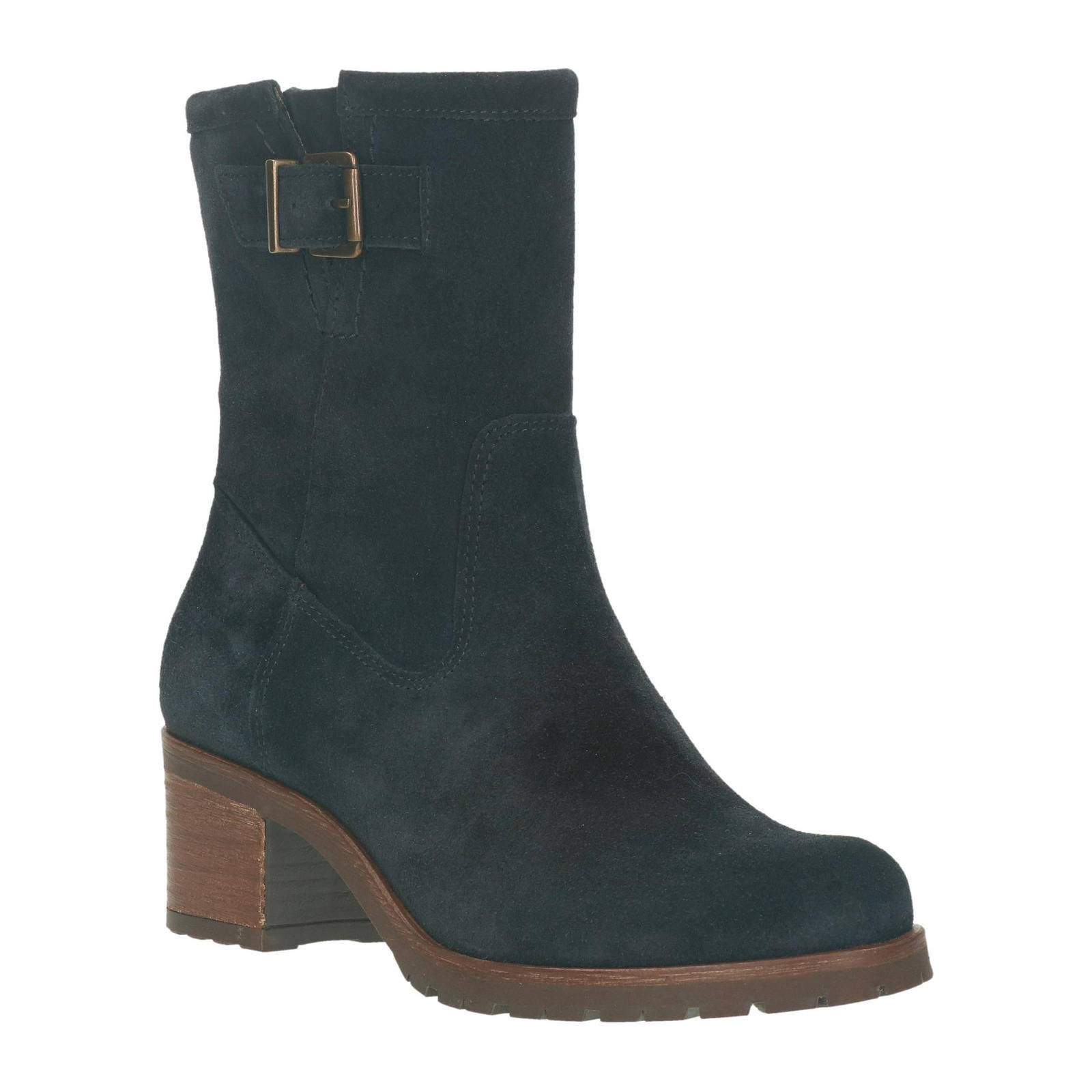 Blauwe Aqa Enkellaarsjes Suede Greasy Dark Blue - Verest Schoenen