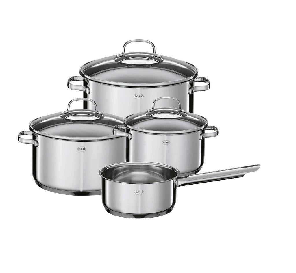 Rosle pannenset Elegance (4-delig), Zilverkleurig