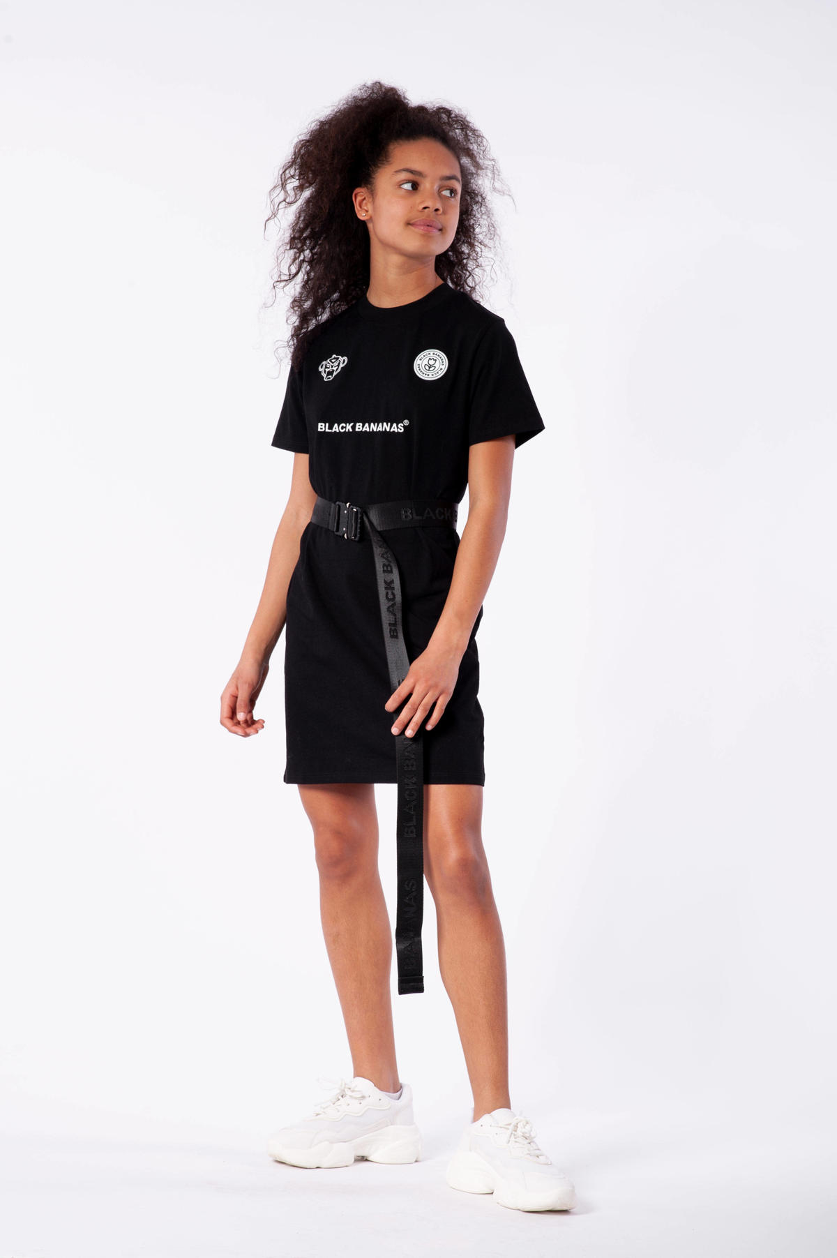 Voordracht Hechting Deens BLACK BANANAS jurk met logo zwart | wehkamp