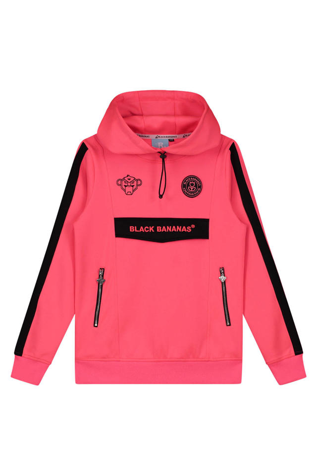Genre Waarschuwing tussen BLACK BANANAS unisex hoodie Anorak Match met logo roze | wehkamp
