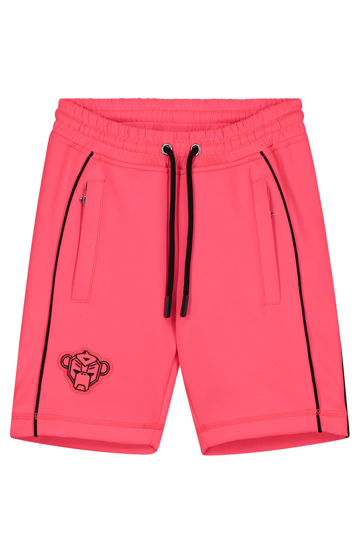 BLACK BANANAS skinny short Piping met logo roze | wehkamp