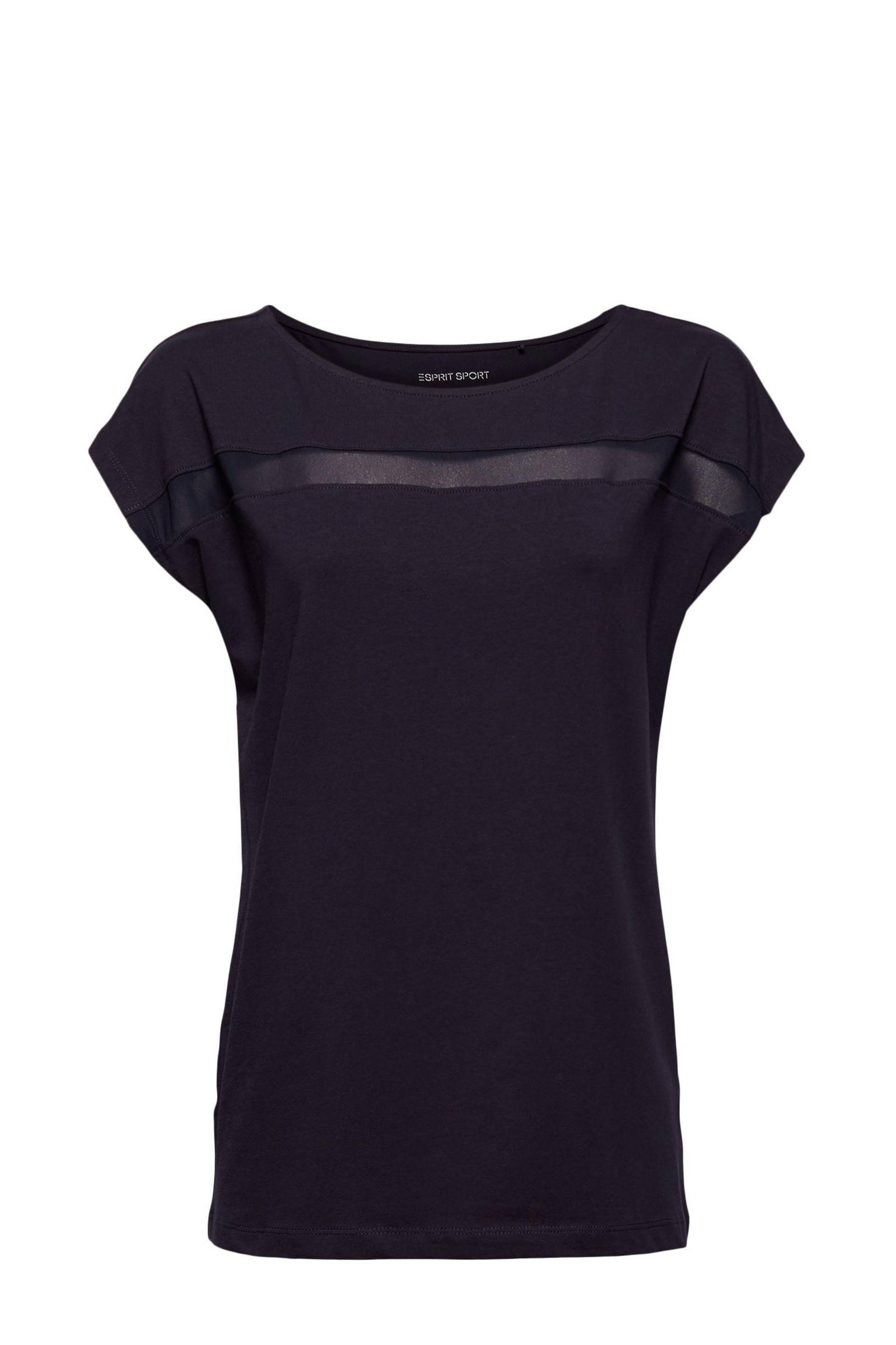 Esprit sports Shirt met korte mouwen met een meshinzet voor op borsthoogte online kopen