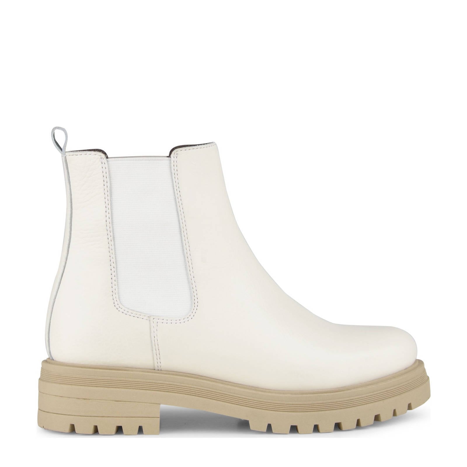 PS Poelman Mink leren chelsea boots off white | wehkamp